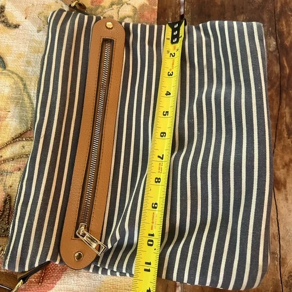 A New Day Striped Blue and Tan Crossbody Bag - Picture 5 of 10